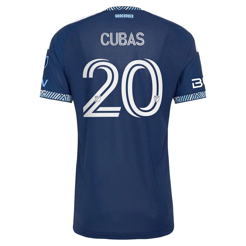 Andrés Cubas Vancouver Whitecaps FC adidas 2026 The Coastal Jersey On-Field Authentic Patch Jersey