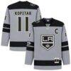 Anze Kopitar Los Angeles Kings Mitchell & Ness Big & Tall 2016/17 Captain Patch Power Play Jersey - Silver - Front View
