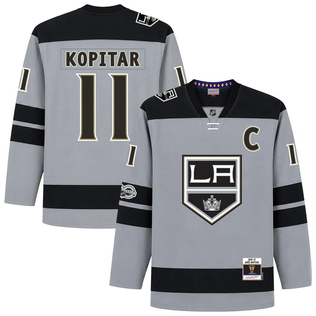 Anze Kopitar Los Angeles Kings Mitchell & Ness Big & Tall 2016/17 Captain Patch Power Play Jersey