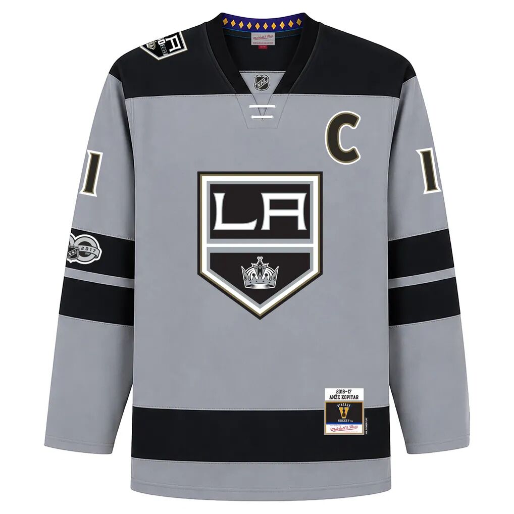 Anze Kopitar Los Angeles Kings Mitchell & Ness Big & Tall 2016/17 Captain Patch Power Play Jersey