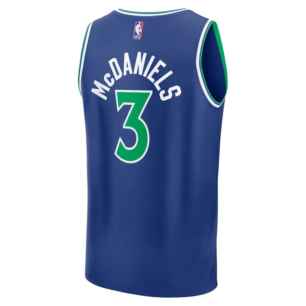 Jaden McDaniels Minnesota Timberwolves Fashion7 Fast Break Jersey - Icon Edition