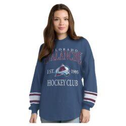 Colorado Avalanche Fashion7 Women's Hockey Club Spirit Jersey Heavyweight Long Sleeve T-Shirt - Blue - Front View