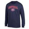 Montreal Canadiens Champion Jersey Long-Sleeve T-Shirt - Navy - Side View
