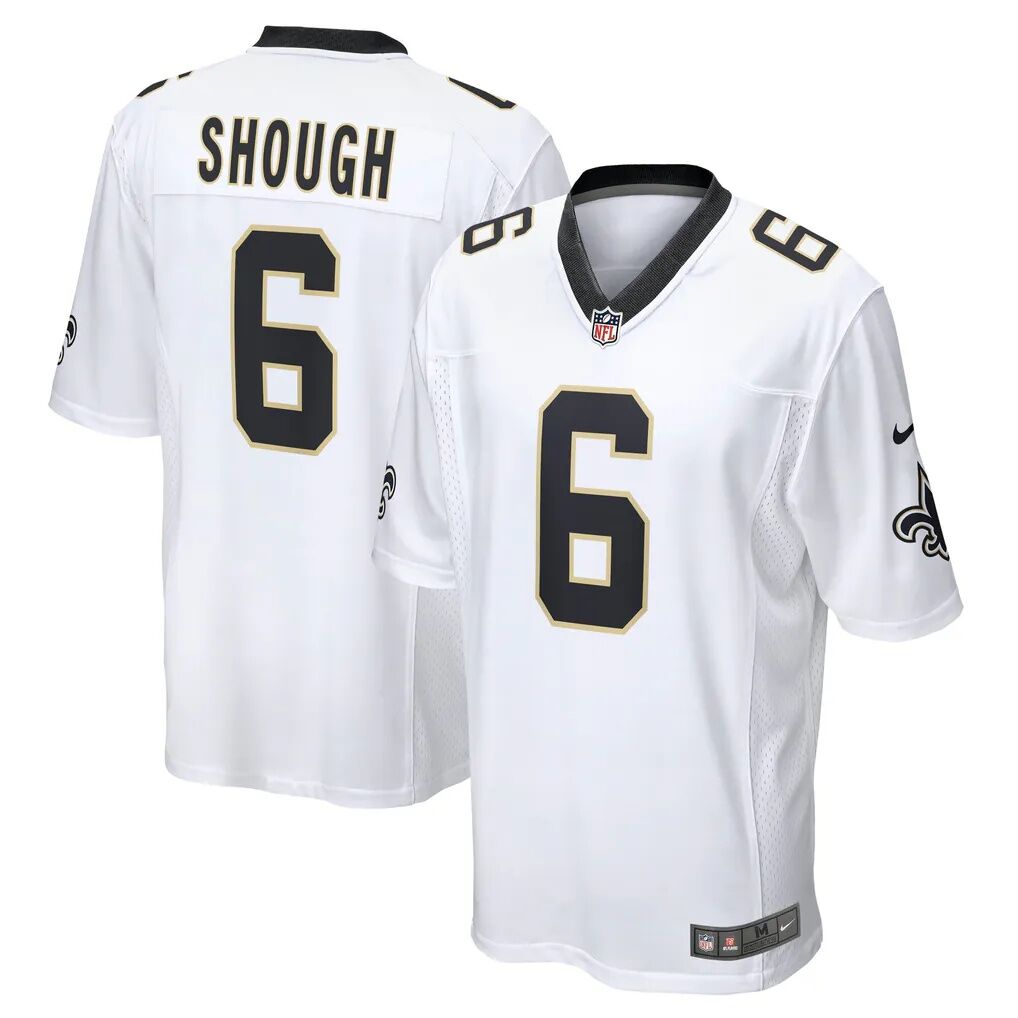 Nike Tyler Shough New Orleans Saints White  Game Player Jersey