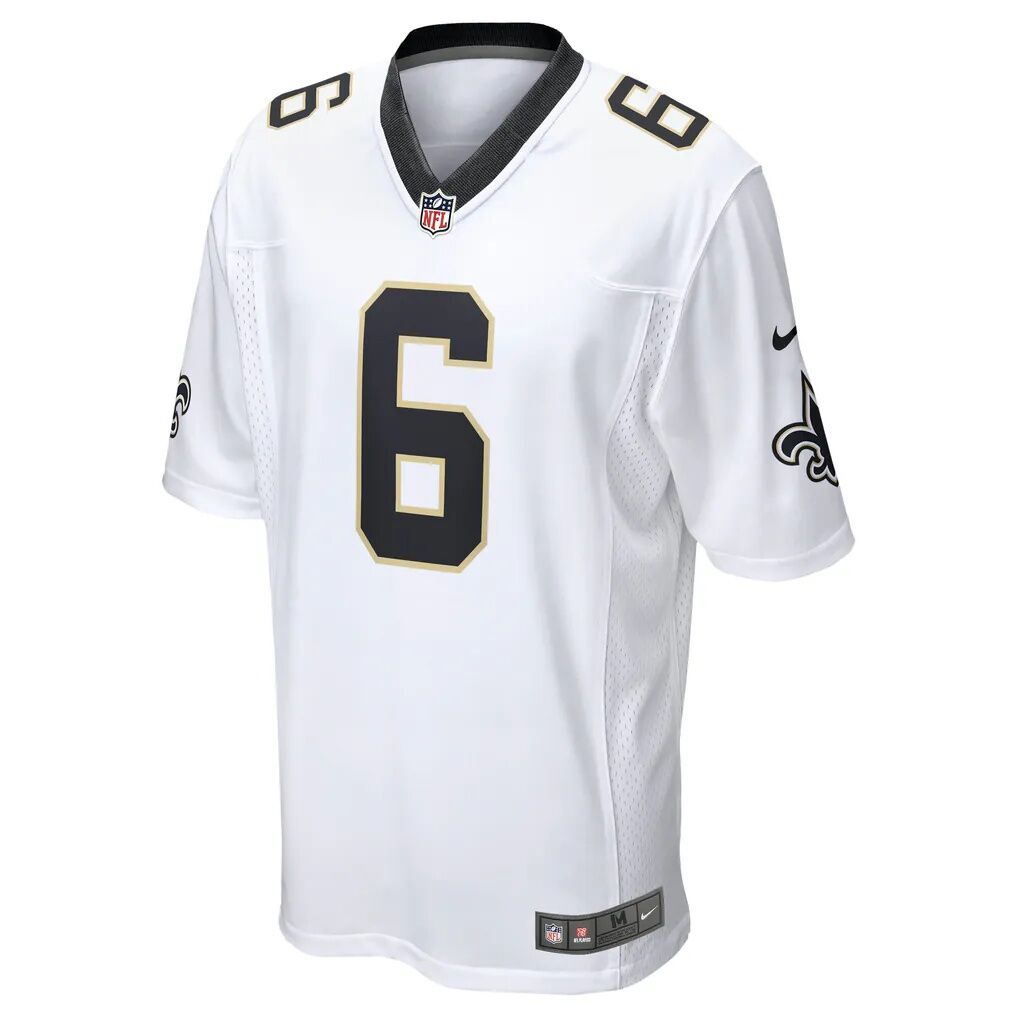 Nike Tyler Shough New Orleans Saints White  Game Player Jersey