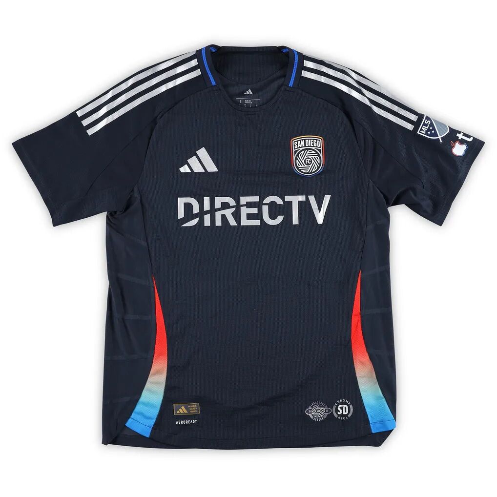 Anibal Godoy San Diego FC Autographed Fashion7 Authentic Match-Used #20 Navy Jersey from the 2025 MLS Season - Size L