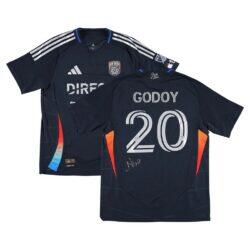 Anibal Godoy San Diego FC Autographed Fashion7 Authentic Match-Used #20 Navy Jersey from the 2025 MLS Season - - Front View