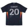 Anibal Godoy San Diego FC Autographed Fashion7 Authentic Match-Used #20 Navy Jersey from the 2025 MLS Season - - Side View