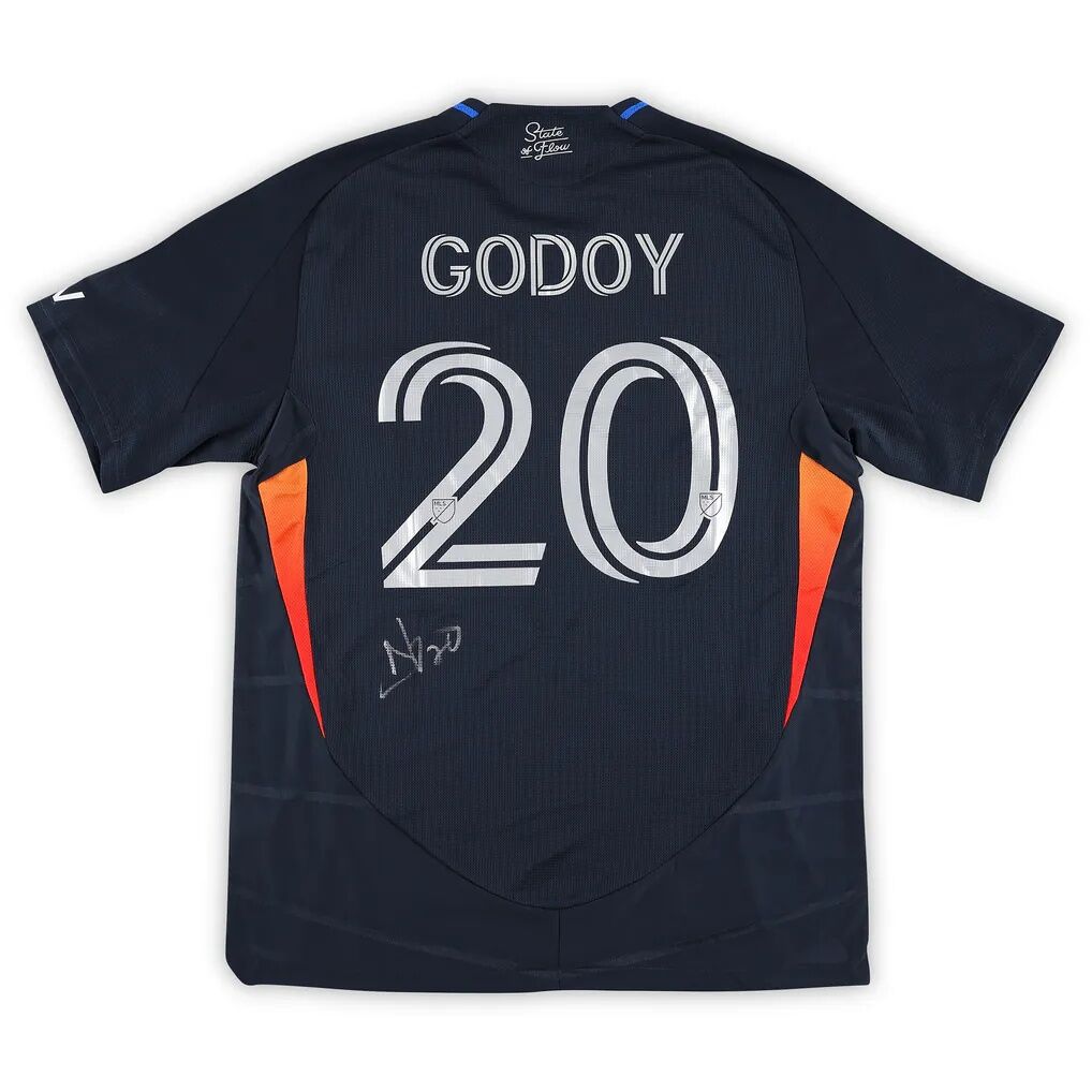 Anibal Godoy San Diego FC Autographed Fashion7 Authentic Match-Used #20 Navy Jersey from the 2025 MLS Season - Size L