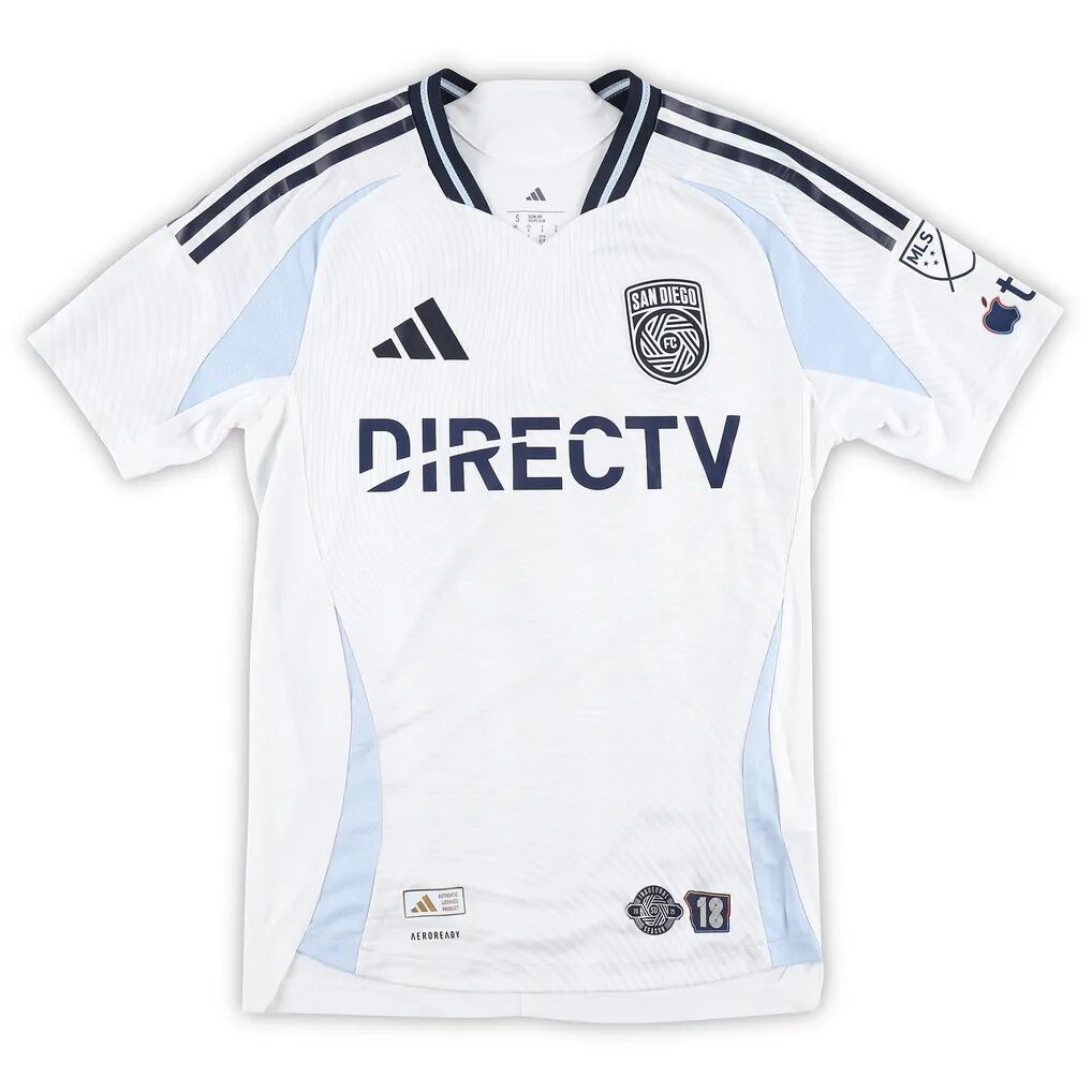 Alex Mighten San Diego FC Autographed Fashion7 Authentic Match-Used #77 White Jersey from the 2025 MLS Season - Size S