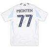 Alex Mighten San Diego FC Autographed Fashion7 Authentic Match-Used #77 White Jersey from the 2025 MLS Season - - Side View