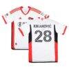 Benjamin Kikanovic San Jose Earthquakes Autographed Fashion7 Authentic Match-Used #28 White Jersey from the 2025 MLS Season - - Front View