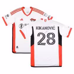 Benjamin Kikanovic San Jose Earthquakes Autographed Fashion7 Authentic Match-Used #28 White Jersey from the 2025 MLS Season - Size M