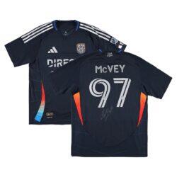 Christopher McVey San Diego FC Autographed Fashion7 Authentic Match-Used #97 Navy Jersey from the 2025 MLS Season - - Front View