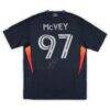 Christopher McVey San Diego FC Autographed Fashion7 Authentic Match-Used #97 Navy Jersey from the 2025 MLS Season - - Side View