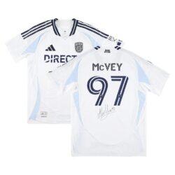 Christopher McVey San Diego FC Autographed Fashion7 Authentic Match-Used #97 White Jersey from the 2025 MLS Season - - Front View