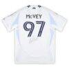 Christopher McVey San Diego FC Autographed Fashion7 Authentic Match-Used #97 White Jersey from the 2025 MLS Season - - Side View