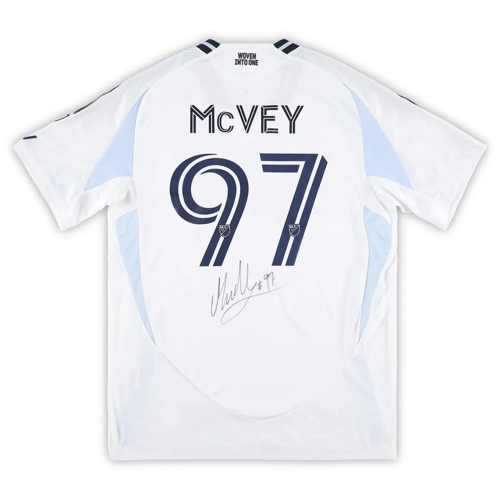 Christopher McVey San Diego FC Autographed Fashion7 Authentic Match-Used #97 White Jersey from the 2025 MLS Season - Size L