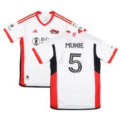 Daniel Munie San Jose Earthquakes Autographed Fashion7 Authentic Match-Used #5 White Jersey from the 2025 MLS Season - - Front View