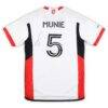 Daniel Munie San Jose Earthquakes Autographed Fashion7 Authentic Match-Used #5 White Jersey from the 2025 MLS Season - - Side View