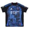 Dave Romney San Jose Earthquakes Autographed Fashion7 Authentic Match-Used #12 Black Jersey from the 2025 MLS Season - - Detail View