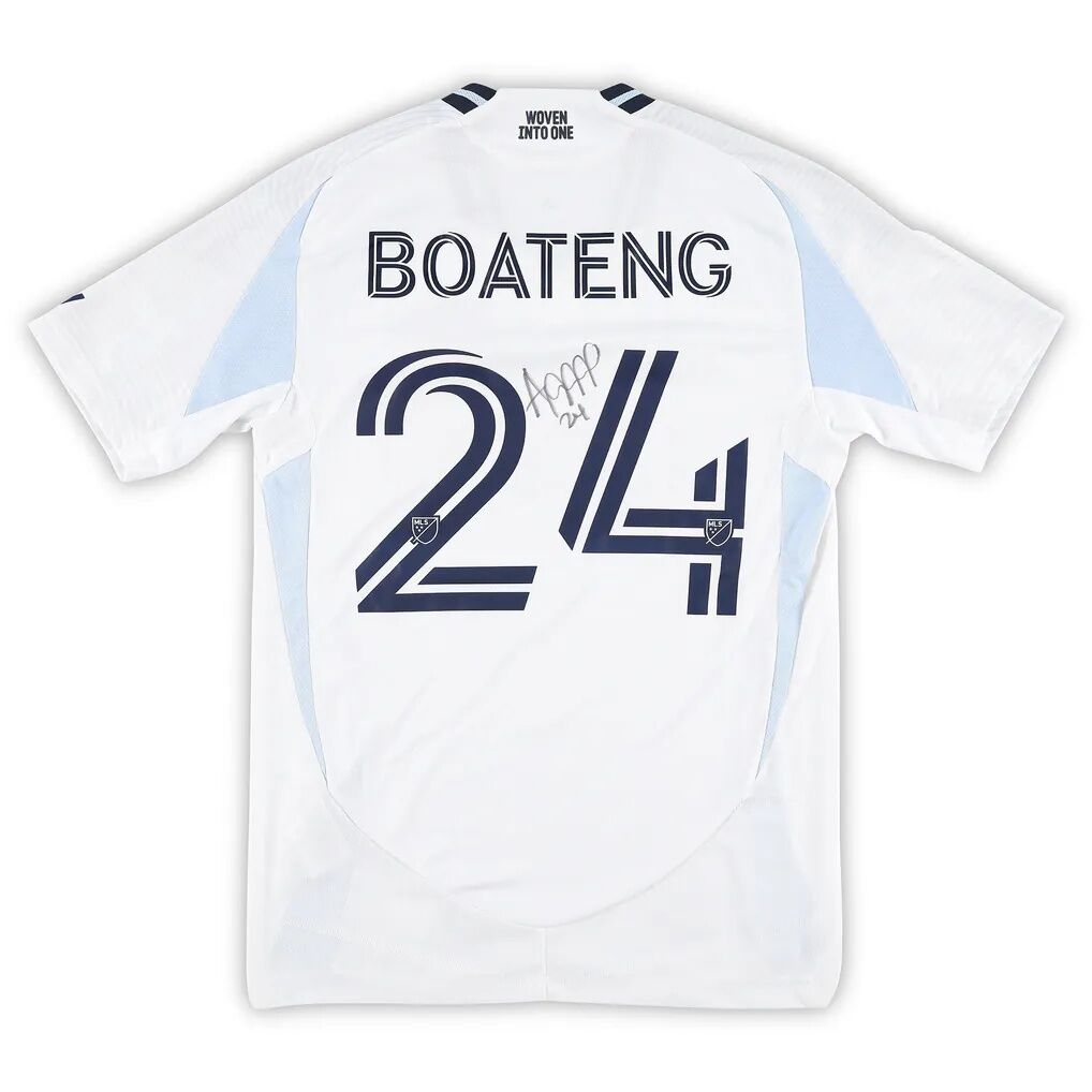 Emmanuel Boateng San Diego FC Autographed Fashion7 Authentic Match-Used #24 White Jersey from the 2025 MLS Season - Size S