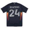 Emmanuel Boateng San Diego FC Autographed Fashion7 Authentic Match-Used #24 Navy Jersey from the 2025 MLS Season - - Side View