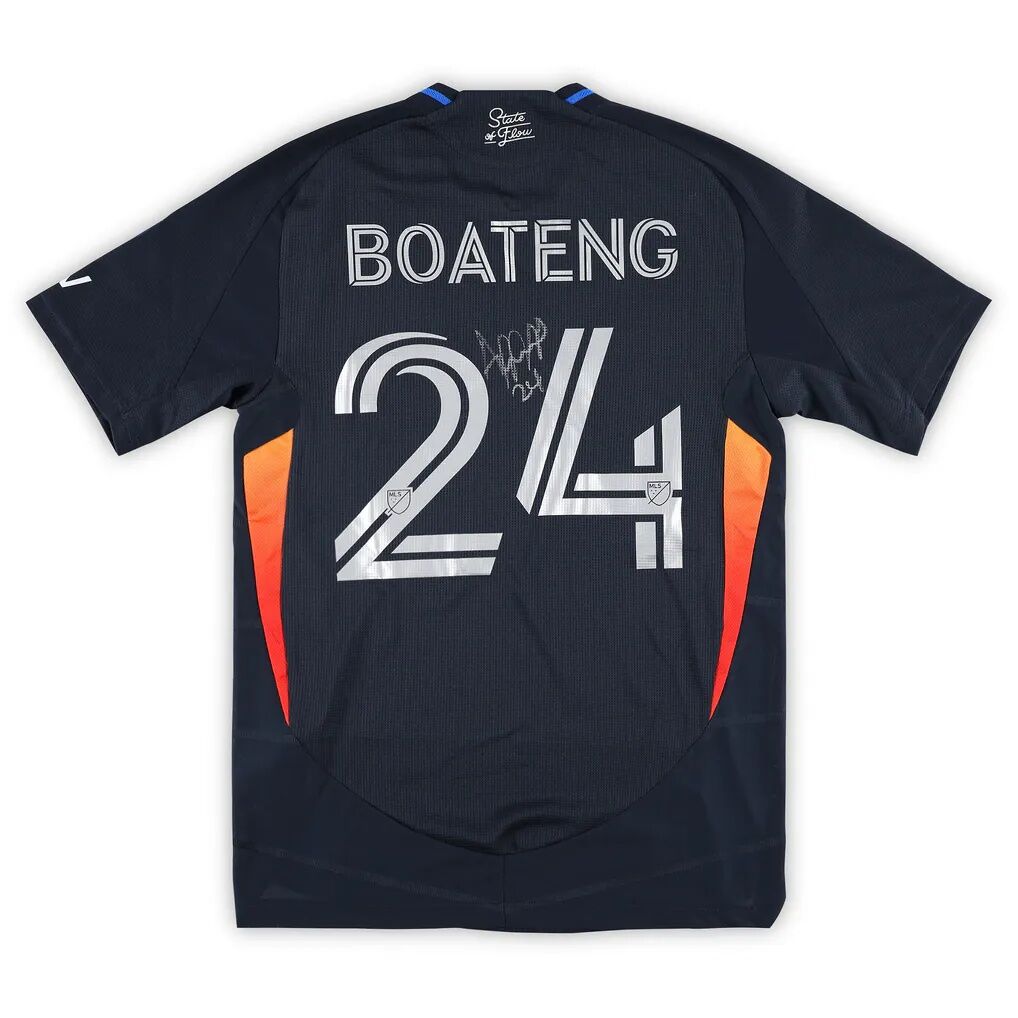 Emmanuel Boateng San Diego FC Autographed Fashion7 Authentic Match-Used #24 Navy Jersey from the 2025 MLS Season - Size S