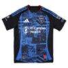 Ian Harkes San Jose Earthquakes Autographed Fashion7 Authentic Match-Used #6 Black Jersey from the 2025 MLS Season - - Detail View