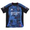 Rodrigues San Jose Earthquakes Autographed Fashion7 Authentic Match-Used #26 Black Jersey from the 2025 MLS Season - - Detail View