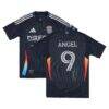 Tomás Ángel San Diego FC Autographed Fashion7 Authentic Match-Used #9 Navy Jersey from the 2025 MLS Season - - Front View