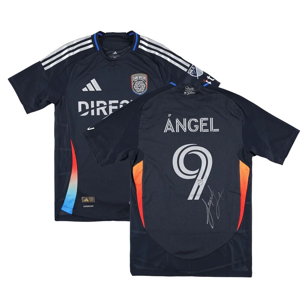 Tomás Ángel San Diego FC Autographed Fashion7 Authentic Match-Used #9 Navy Jersey from the 2025 MLS Season - Size S