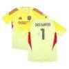 CJ Dos Santos San Diego FC Autographed Fashion7 Authentic Match-Used #1 Yellow Jersey from the 2025 MLS Season - - Front View