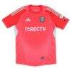 CJ Dos Santos San Diego FC Autographed Fashion7 Authentic Match-Used #1 Red Jersey from the 2025 MLS Season - - Detail View