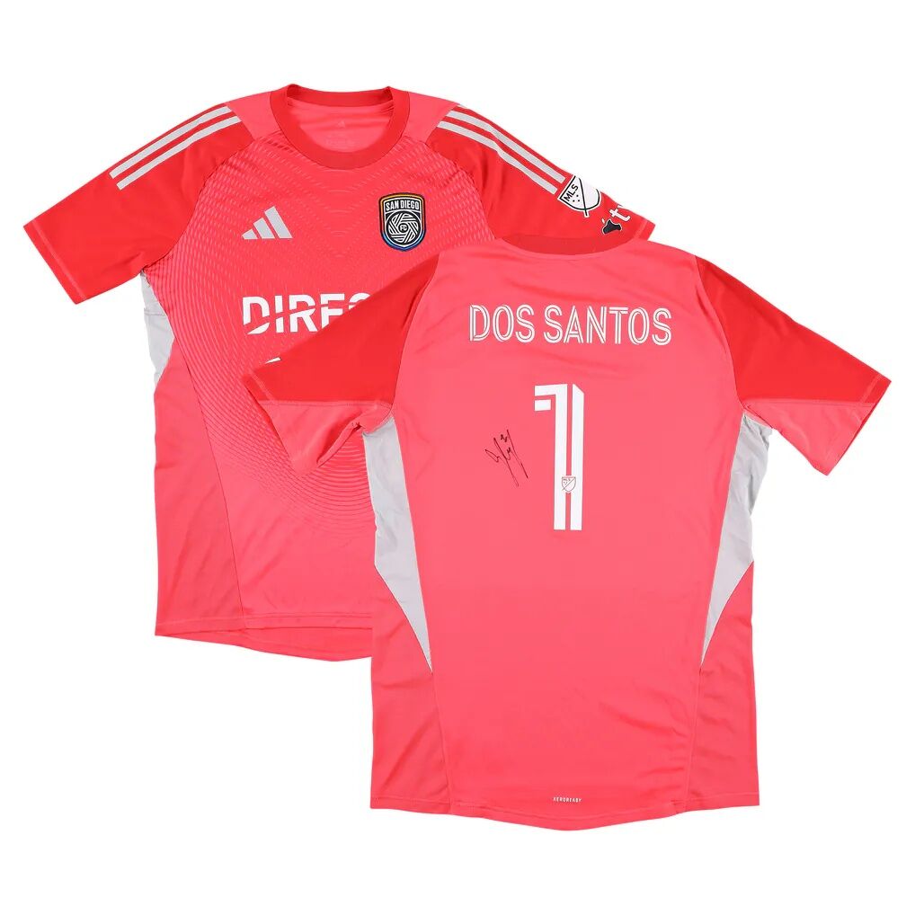 CJ Dos Santos San Diego FC Autographed Fashion7 Authentic Match-Used #1 Red Jersey from the 2025 MLS Season - Size XL