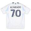 Alejandro Alvarado Jr. San Diego FC Autographed Fashion7 Authentic Match-Used #70 White Jersey from the 2025 MLS Season - - Side View