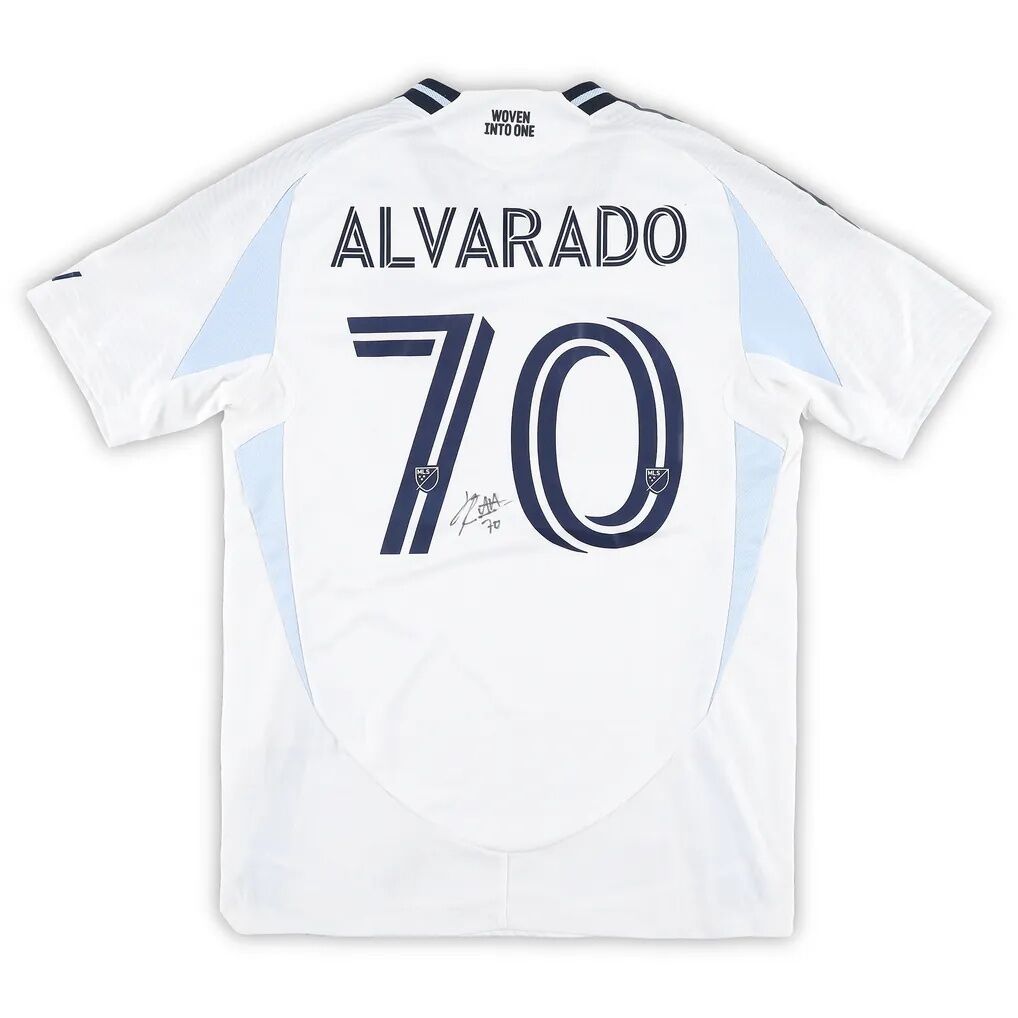 Alejandro Alvarado Jr. San Diego FC Autographed Fashion7 Authentic Match-Used #70 White Jersey from the 2025 MLS Season - Size M