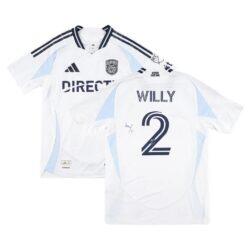 Willy Kumado San Diego FC Autographed Fashion7 Authentic Match-Used #2 White Jersey from the 2025 MLS Season - - Front View