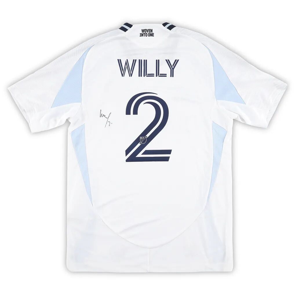 Willy Kumado San Diego FC Autographed Fashion7 Authentic Match-Used #2 White Jersey from the 2025 MLS Season - Size M