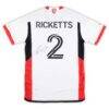 Jamar Ricketts San Jose Earthquakes Autographed Fashion7 Authentic Match-Used #2 White Jersey from the 2025 MLS Season - - Side View