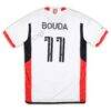 Ousseni Bouda San Jose Earthquakes Autographed Fashion7 Authentic Match-Used #11 White Jersey from the 2025 MLS Season - - Side View
