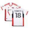 Reid Roberts San Jose Earthquakes Autographed Fashion7 Authentic Match-Used #18 White Jersey from the 2025 MLS Season - - Front View