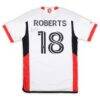 Reid Roberts San Jose Earthquakes Autographed Fashion7 Authentic Match-Used #18 White Jersey from the 2025 MLS Season - - Side View