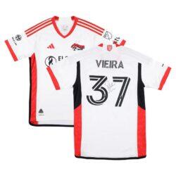 Ronaldo Vieira San Jose Earthquakes Autographed Fashion7 Authentic Match-Used #37 White Jersey from the 2025 MLS Season - - Front View