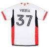 Ronaldo Vieira San Jose Earthquakes Autographed Fashion7 Authentic Match-Used #37 White Jersey from the 2025 MLS Season - - Side View