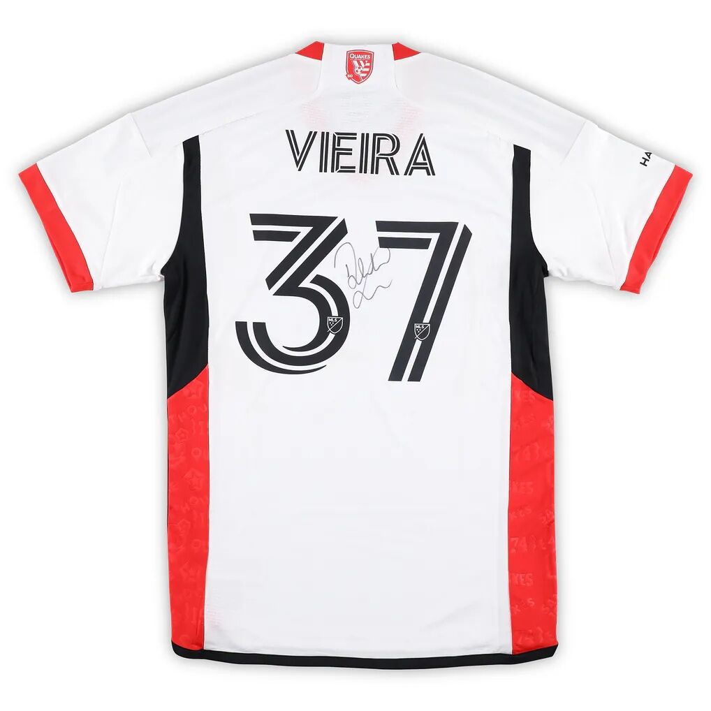Ronaldo Vieira San Jose Earthquakes Autographed Fashion7 Authentic Match-Used #37 White Jersey from the 2025 MLS Season - Size M