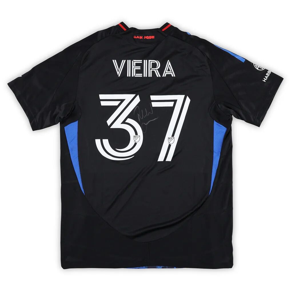 Ronaldo Vieira San Jose Earthquakes Autographed Fashion7 Authentic Match-Used #37 Black Jersey from the 2025 MLS Season - Size M