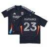 Aiden Harangi San Diego FC Autographed Fashion7 Authentic Match-Used #23 Navy Jersey from the 2025 MLS Season - - Front View