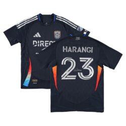 Aiden Harangi San Diego FC Autographed Fashion7 Authentic Match-Used #23 Navy Jersey from the 2025 MLS Season - - Front View
