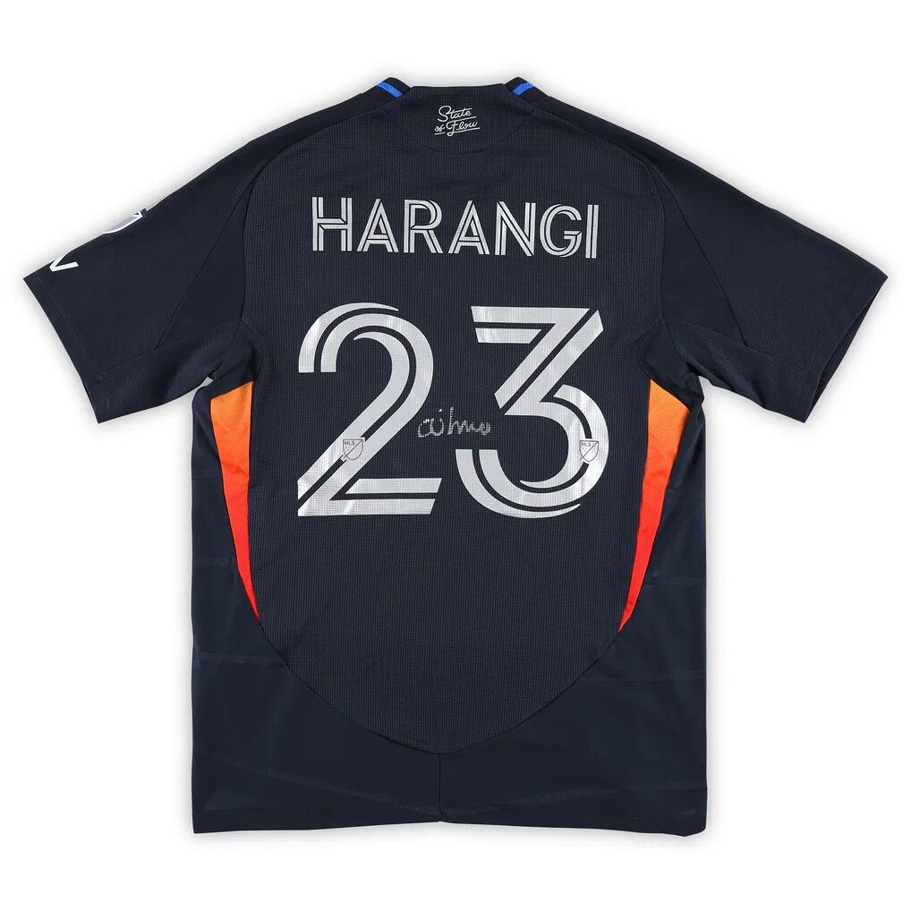 Aiden Harangi San Diego FC Autographed Fashion7 Authentic Match-Used #23 Navy Jersey from the 2025 MLS Season - Size M